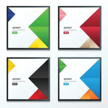 Set Bright modern abstract banner design 4 in 1 Stock Illustration