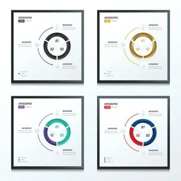 Set Bright modern abstract banner design 4 in 1 Stock Illustration