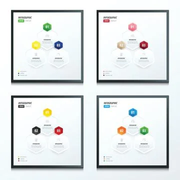 Set Bright modern abstract banner design 4 in 1 Stock-Illustration