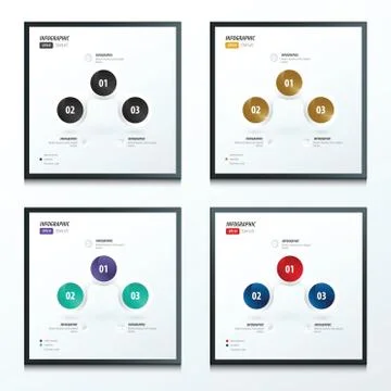 Set Bright modern abstract banner design 4 in 1 Stock Illustration