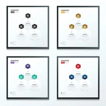 Set Bright modern abstract banner design 4 in 1 Stock Illustration