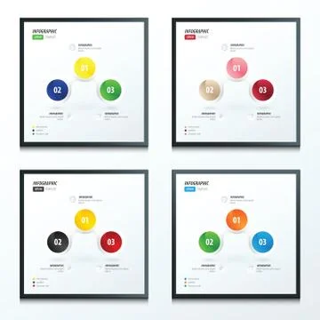 Set Bright modern abstract banner design 4 in 1 Stock Illustration