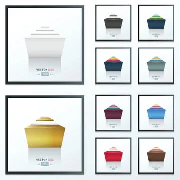 Set Bright modern abstract banner design 4 in 1 Illustrazione stock