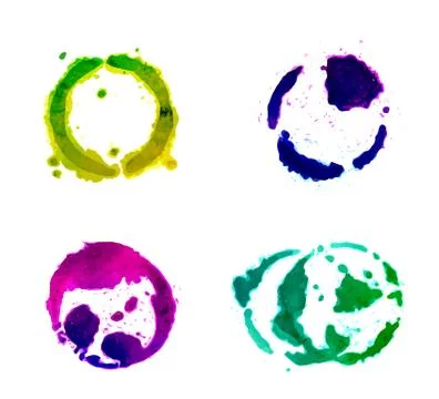 A set of bright round spots. Stock Illustration