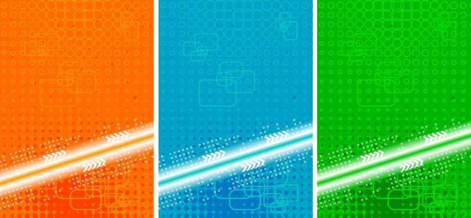 Set of bright tech backgrounds Set of bright tech backgrounds Copyright: x... Stock Photos