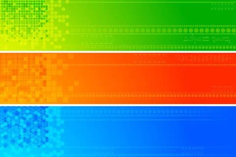 Set of bright tech banners - eps 10 vector Set of bright tech banners - ep... Stock Photos
