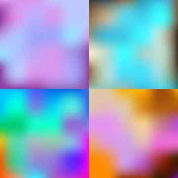 Set of Bright Vector Meshes Stock Illustration