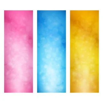 Set of Bright Vertical Banners 스톡 일러스트
