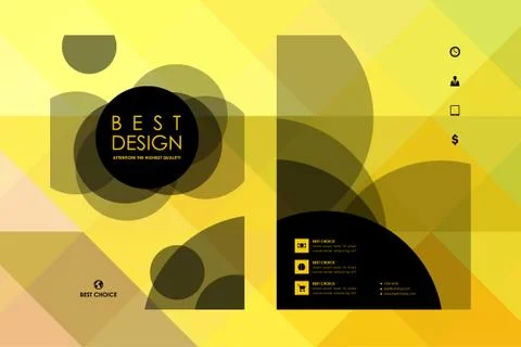 Set of brochure, poster design templates in abstract style Stock Illustration