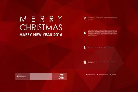 Set of brochure, poster design templates in Christmas style Illustrazione stock