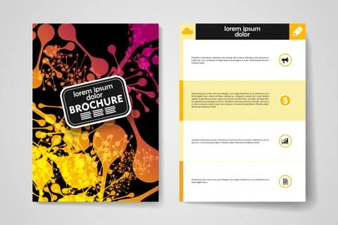 Set of brochure, poster design templates in DNA molecule style イラスト素材