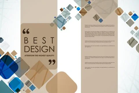 Set of brochure, poster design templates in abstract background style Stock Illustration
