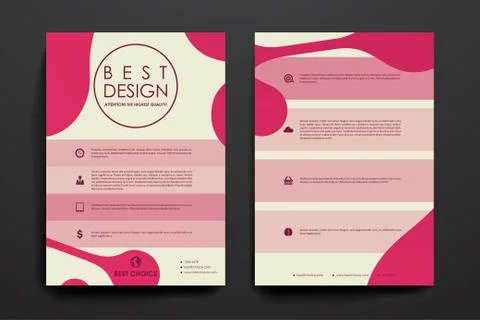 Set of brochure, poster design templates in DNA molecule style イラスト素材