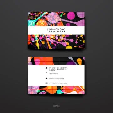 Set of brochure, poster design templates in DNA molecule style 스톡 일러스트