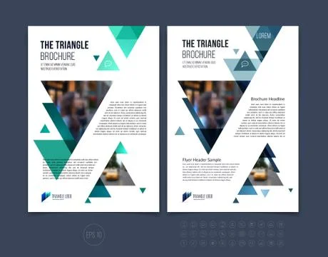 Set of Brochure template layout, cover design annual report, mag Illustrazione stock