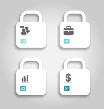 Set brochures can be used for infographics, numbered banners 스톡 일러스트