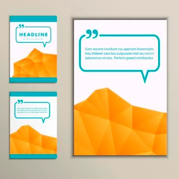 Set of brochures for design in abstract style Stock Illustration
