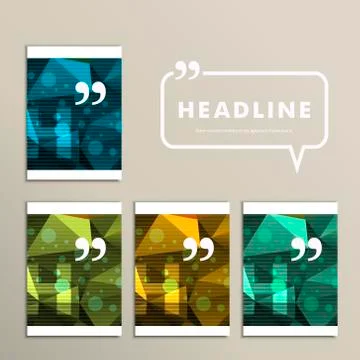Set of brochures for design in abstract style Stock Illustration