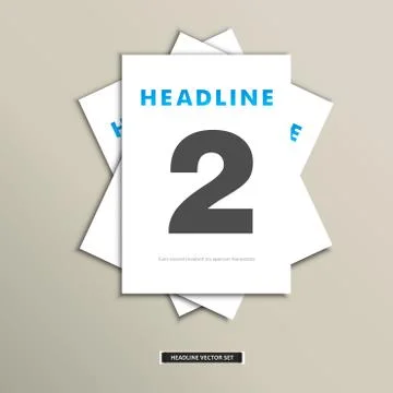 Set of brochures with number on title page Illustrazione stock