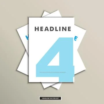 Set of brochures with number on title page Stock Illustration
