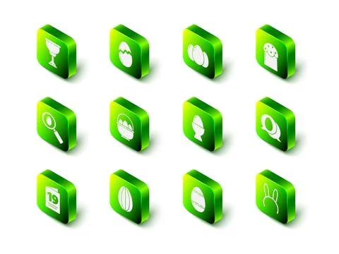 Set Broken egg, Easter eggs, cake, Speech bubble with easter, Mask long bun.. Stock Illustration