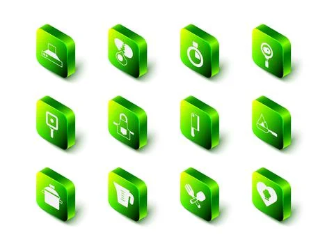 Set Broken egg, Stopwatch, Fried eggs on frying pan, Frying, Chef hat, Meat Illustrazione stock