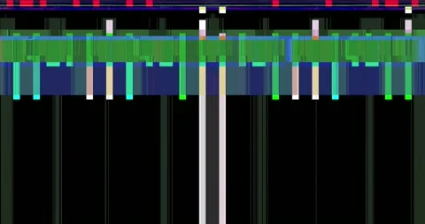 Set of Broken LCD Display Effects. Screen Flickering. Stock Footage 159731724