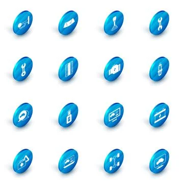 Set Broken windshield, Gear shifter, Wrench spanner, Car service, tire wheel Ilustración de archivo