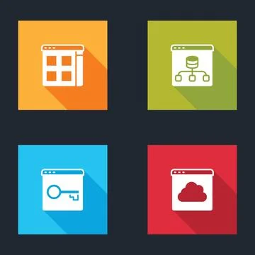 Set Browser files, Server, Data, Secure your site with HTTPS, SSL and Cloud.. Illustration