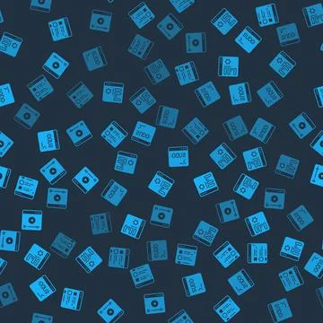 Set Browser files, setting, Code terminal and Online play video on seamless Stock Illustration