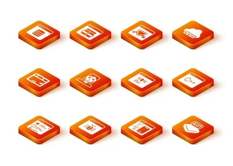 Set Browser files, System bug, Keyboard, Hacker or coder, Software, Page wi.. Stock Illustration