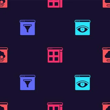 Set Browser incognito window, files and Cloud technology data transfer on Stock Illustration