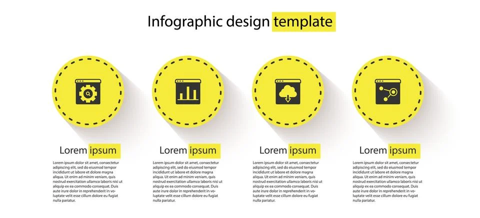 Set Browser setting, Graph chart infographic, Cloud download and window. Bu.. イラスト素材