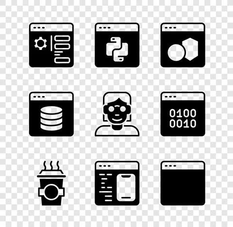 Set Browser setting, Python programming language, Software, Coffee cup to go Illustration