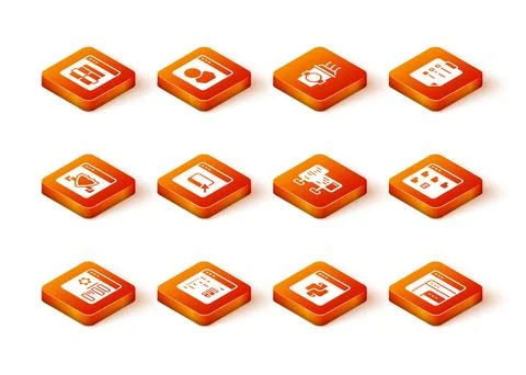 Set Browser setting, Software, with shield, files, Python programming language Stock Illustration