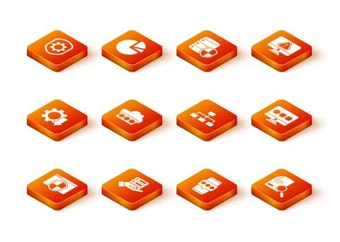 Set Browser with shield, Server, Data, Web Hosting, Cost reduction, Password Stock Illustration