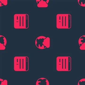 Set Browser window and Social network on seamless pattern. Vector イラスト素材