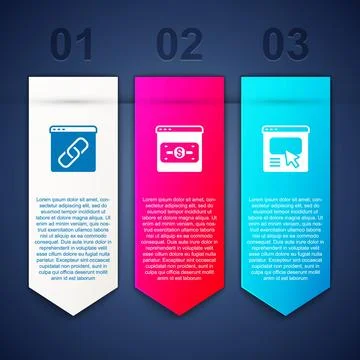 Set Browser window, Online shopping on screen and UI or UX design. Business イラスト素材