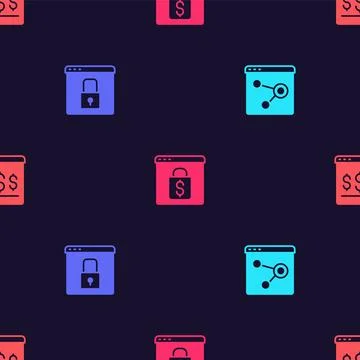 Set Browser window, Secure your site with HTTPS, SSL, Online shopping on sc.. イラスト素材