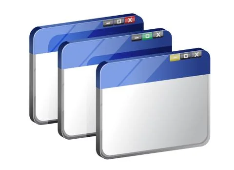 Set of browsers Stock Illustration
