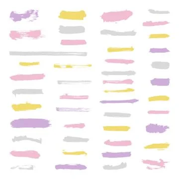 Set of brush strokes. Stock Illustration
