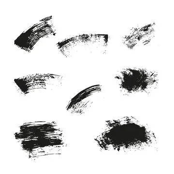 A set of brush strokes Stock Illustration