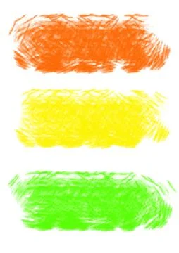 Set of brush strokes isolated on white background. Collection of colored brush Stock Illustration