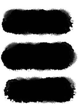 Set of brush strokes on white background. Collection of black brush strokes Stock Illustration