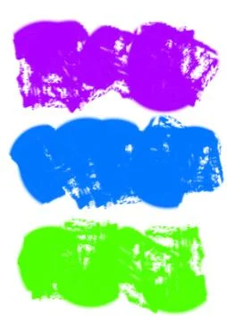 Set of brush strokes on white background. Collection of colored brush strokes. Stock Illustration
