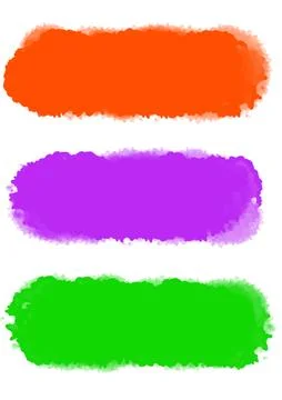 Set of brush strokes on white background. Collection of colored brush strokes Stock Illustration