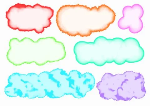 Set of brush strokes on white background. Collection of colored brush strokes. Stock Illustration