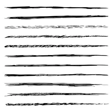 Set of brushes isolated on white background Stockillustratie