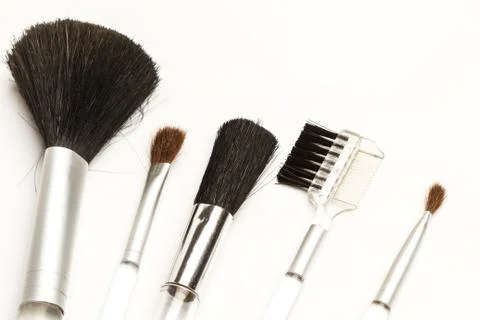 A set of brushes for make up Stock Photos
