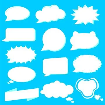 Set of bubble chat, speech bubble chat modern design icon Stock Illustration